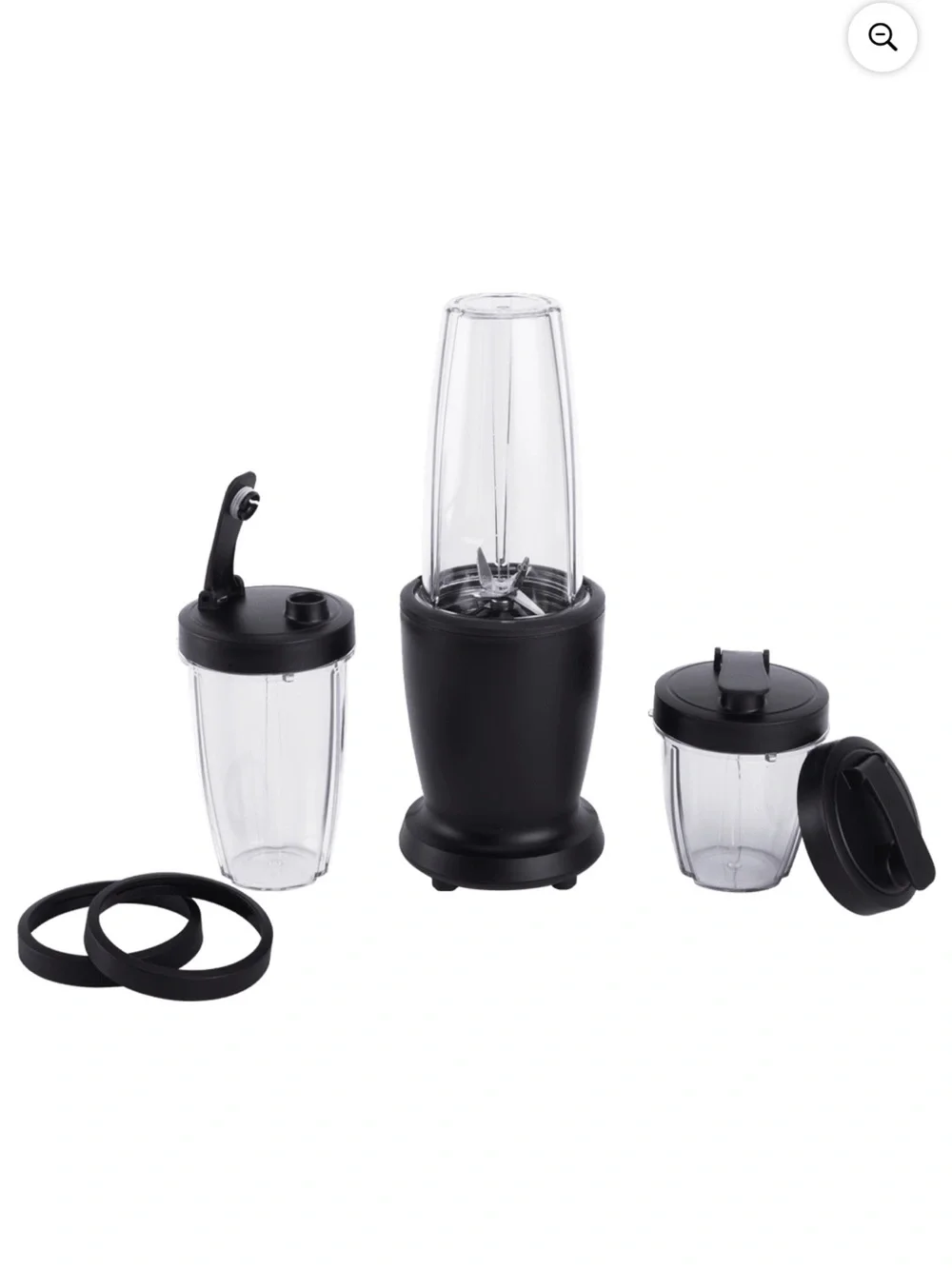 Black Personal Blender with Portable Cups - Home Kitchen